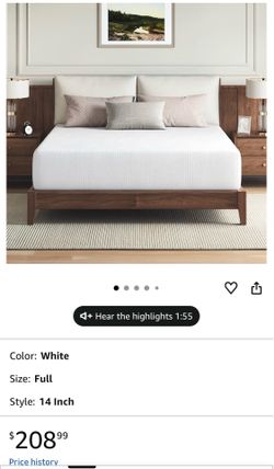 Novilla 14 inch Full Memory Foam Mattress