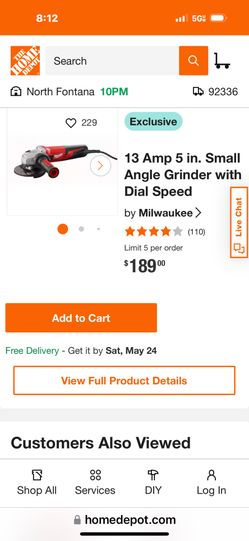 Multi speed Milwaukee grinder