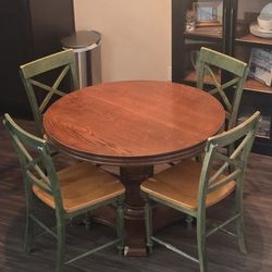 Round Dinning Table, Wood Kitchen Table