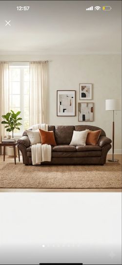 Brown Leather Sofa