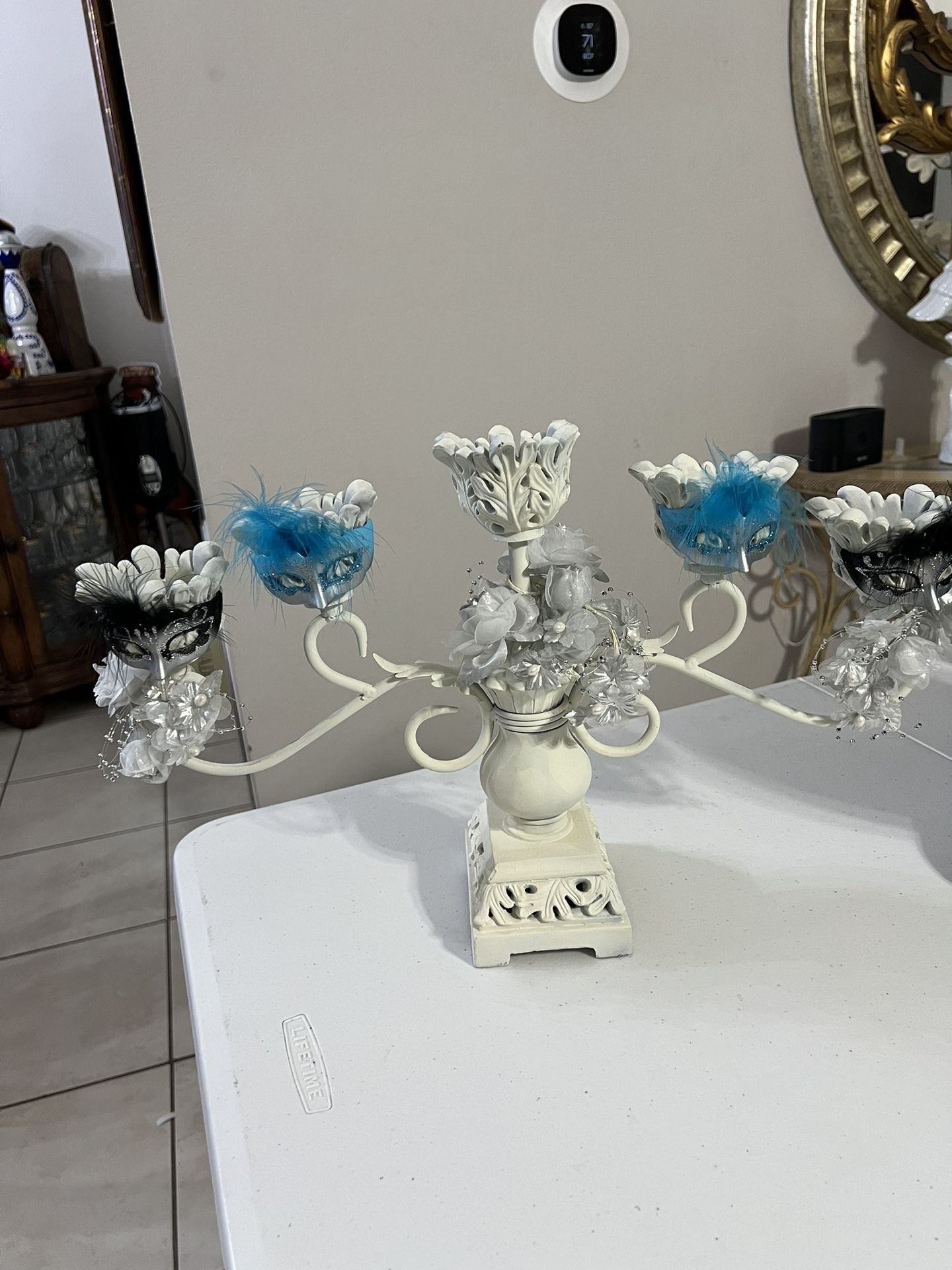 Candelabro Para Fiesta De Mascaras