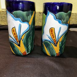 Vintage Talavera Pottery Cups