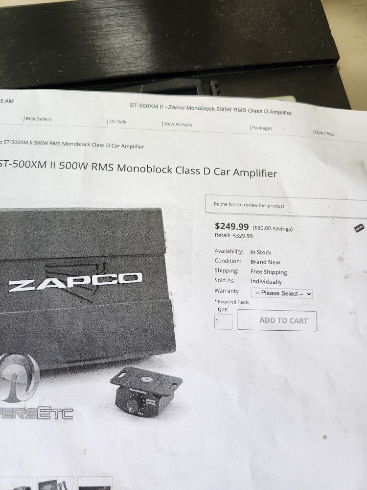 Car radio Amp 500 watts