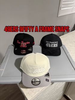 NFL  new era San Francisco 49ers black and off white grey 9fifty A frame SnapBack hats