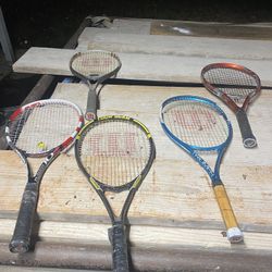Six Tennis Rackets