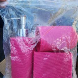 Pink Bathroom Set