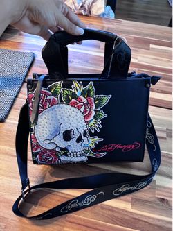 Ed Hardy Skull and Roses Crossbody Tote Bag (NWT)