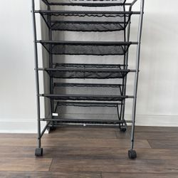 5 Tier Double Sided Shoe Cart