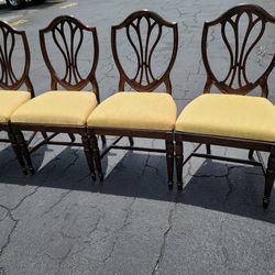 Set of Antique Vintage Shield Back Chairs