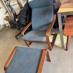 IKEA Poang Arm Chair & Ottoman