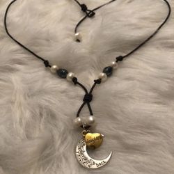 Leather Necklace With Freshwater Pearls 
