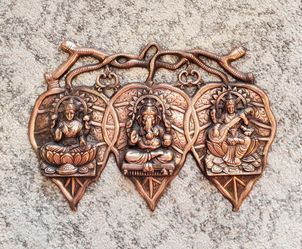 Lakshmi, Ganesha & Saraswati Hanging Decor