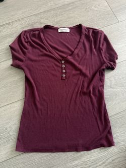 burgundy top