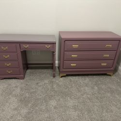 VINTAGE BOHO DESK & DRESSER SET – $450 FIRM in total.