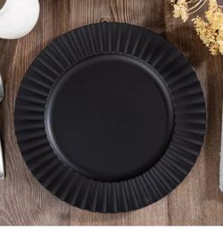 Black Charger Plates 1.00 Each