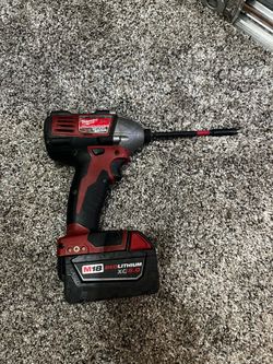 Milwaukee impact drill with 5.0 battery