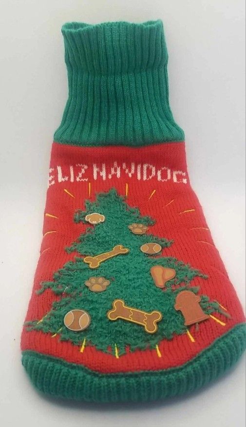 Merry & Bright Feliz Navidog Ugly Christmas Sweater - New Without Tag