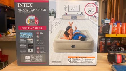 Intex Ultra Plush 20" Queen Air Mattress with 120V Internal Pump