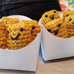 Crochet Chicken Nuggets,4 PC.