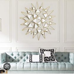 Sunburst Wall Metal Decor Mirror