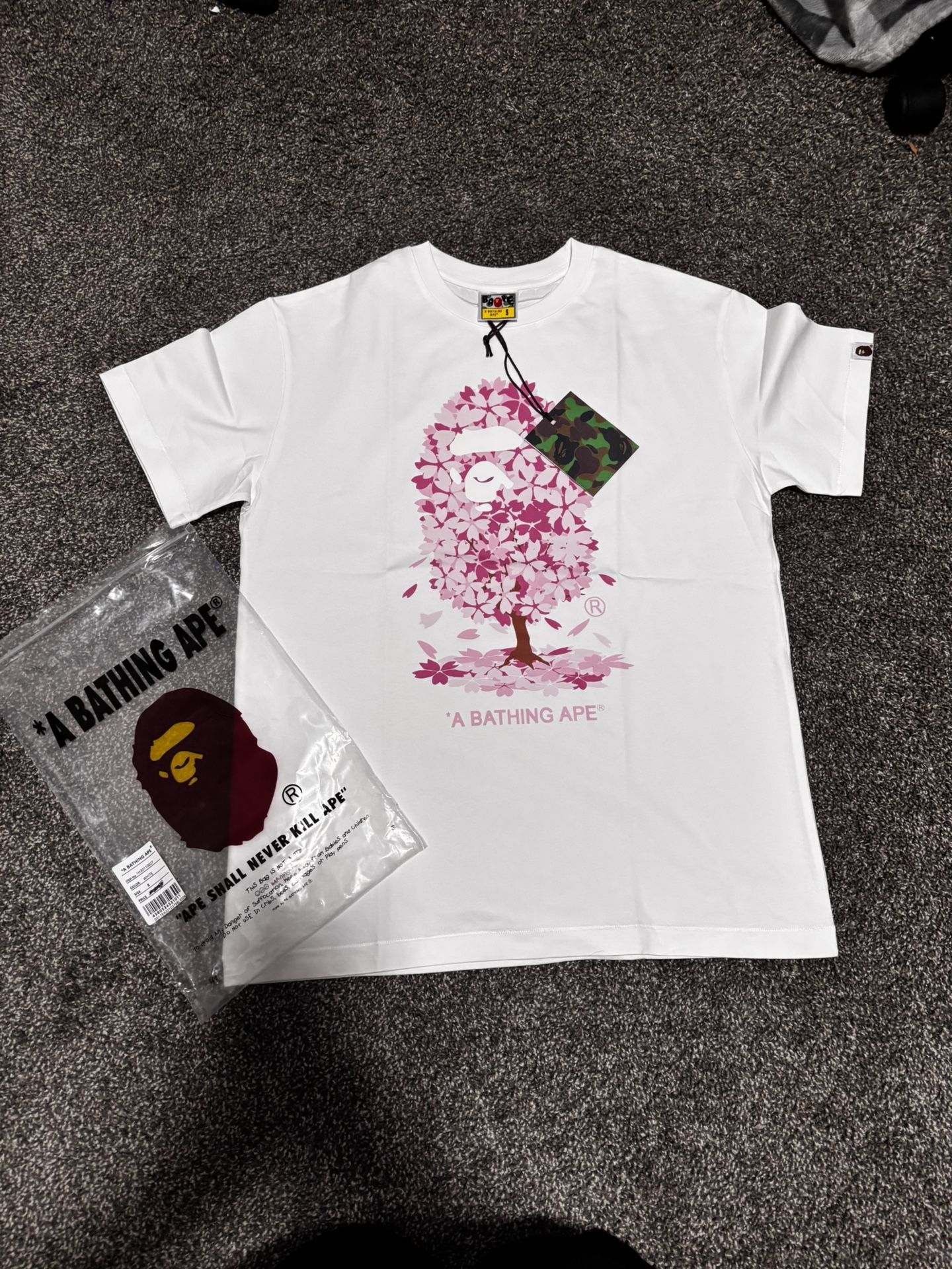 Pink tree bape shirt