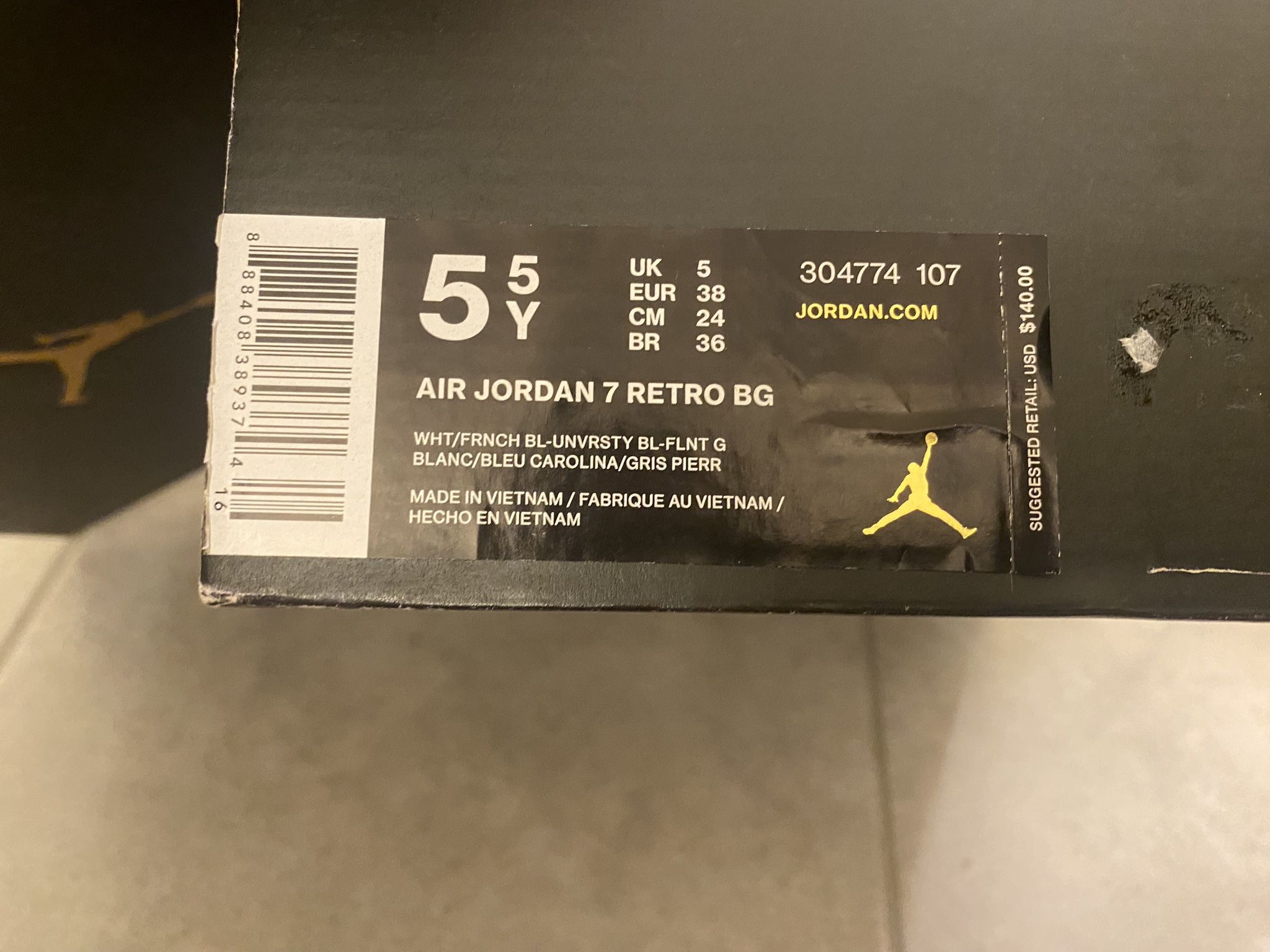 Jordan 7 Retro (French Blue ) 5.5 Y