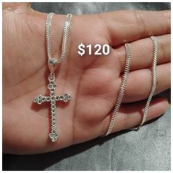 925 Sterling Silver Chain With The Pendant/Cadena Con Dije De Balon De Plata 925