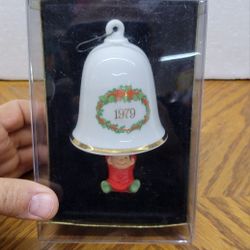 Vintage Collectible Hallmark, Japan, "The Bellswinger" Porcelain Bell Ornament from 1979.
