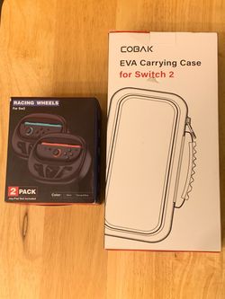 Bundle of Switch 2 Carrying Case & Racing Wheels
