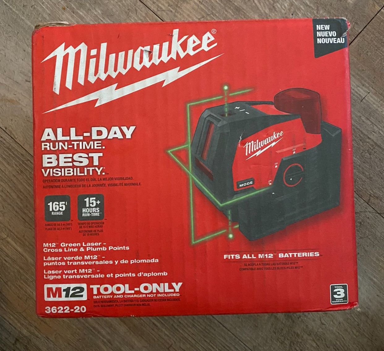 Milwaukee New Laser M12 Tool Only