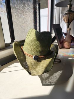 Western Cowgirl Hat Pretty Olive Green