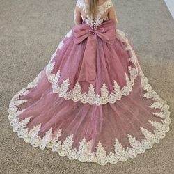 3 Años Pink Glittery Dress