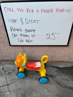 Kids Ride & Scoot Cat Riding Toy