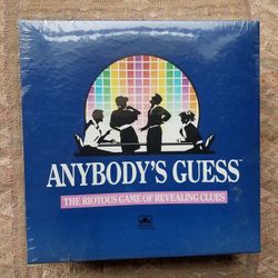 Vintage 1990 Anybody's Guess Board Game New Complete Sealed