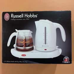 Russell Hobbs Electric Kettle with Glass Carafe and Tea Tray