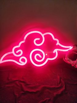 Akatsuki-style anime cloud LED neon