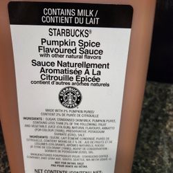 Starbucks Pumpkin Spice flavored Sauce 