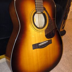 Yamaha F335 Vintage Sunburst Like New Acoustic Guitar With Sound Enhancer