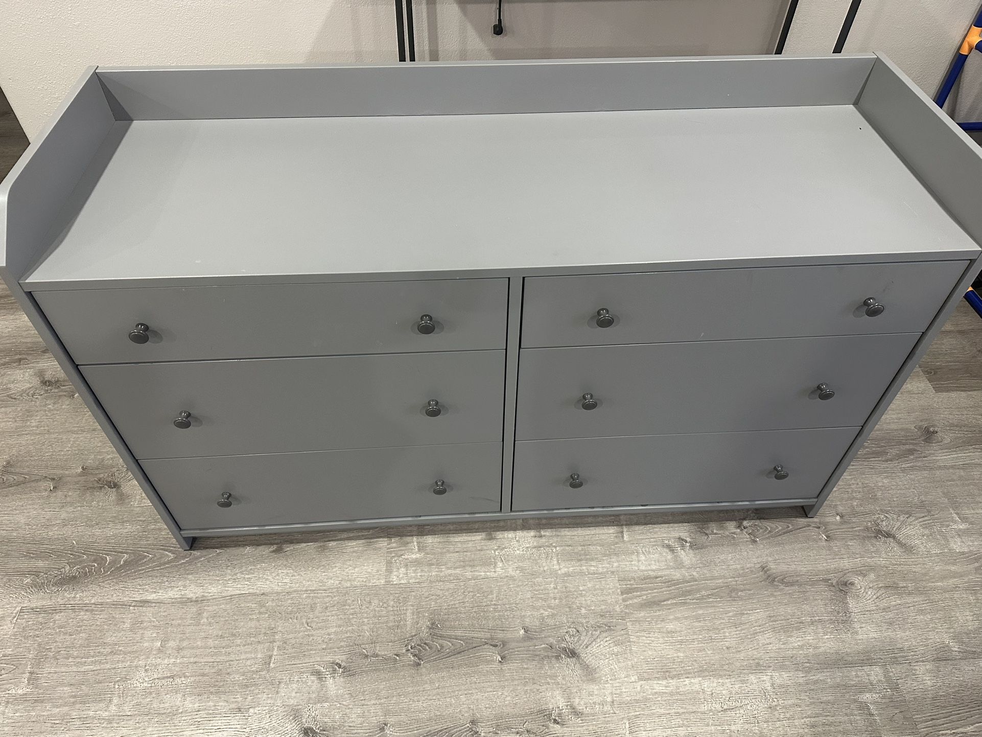 6 Drawer Gray Baby Dresser