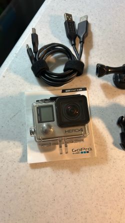 GoPro Hero 4 Silver With Compatible Mounting And Housing With USB Cables And Bag