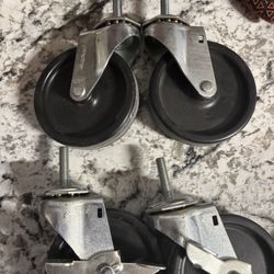 Set Of 4 - 4in Wheels For Carts 