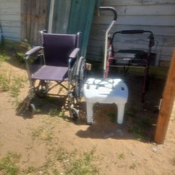 Wheel Chair, Walker, Cane, Shower Bench