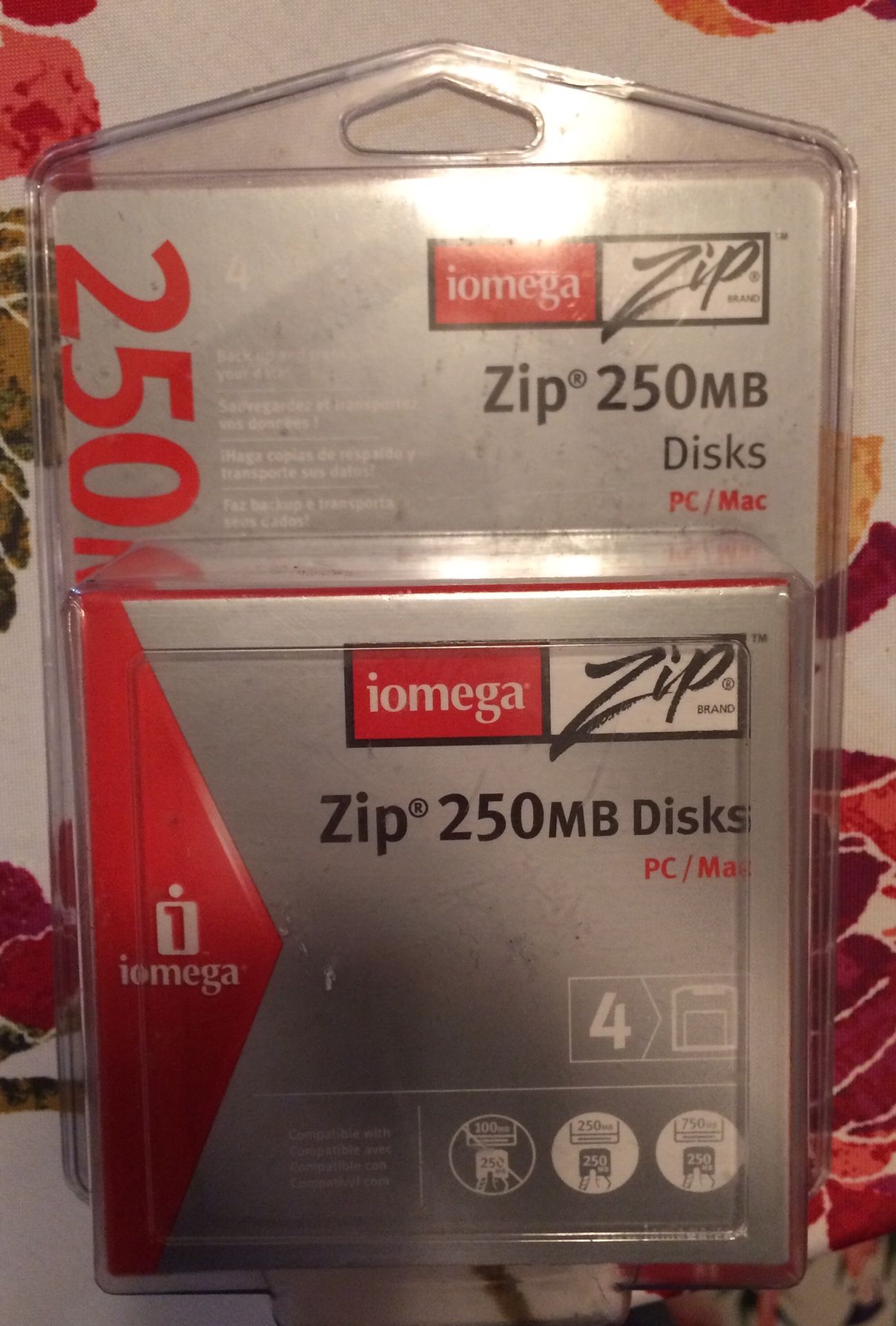 IOMEGA Zip Disks 250MB PC/MAC Pack Of 4