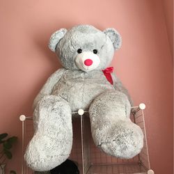 Giant 4ft Gray Teddy Bear