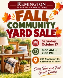 GRAN VENTA DE GARAJE! 🛍️🍁 “FALL COMMUNITY YARD SALE”