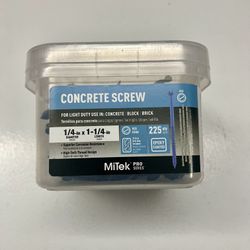 Mitek Concrete Screws 1/4in x 1-1/4in Quantity Of 225