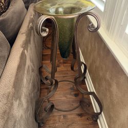 Rustic Wrought Iron Candelabras, Vase & Vase Holders, And individual Tulip candle holders