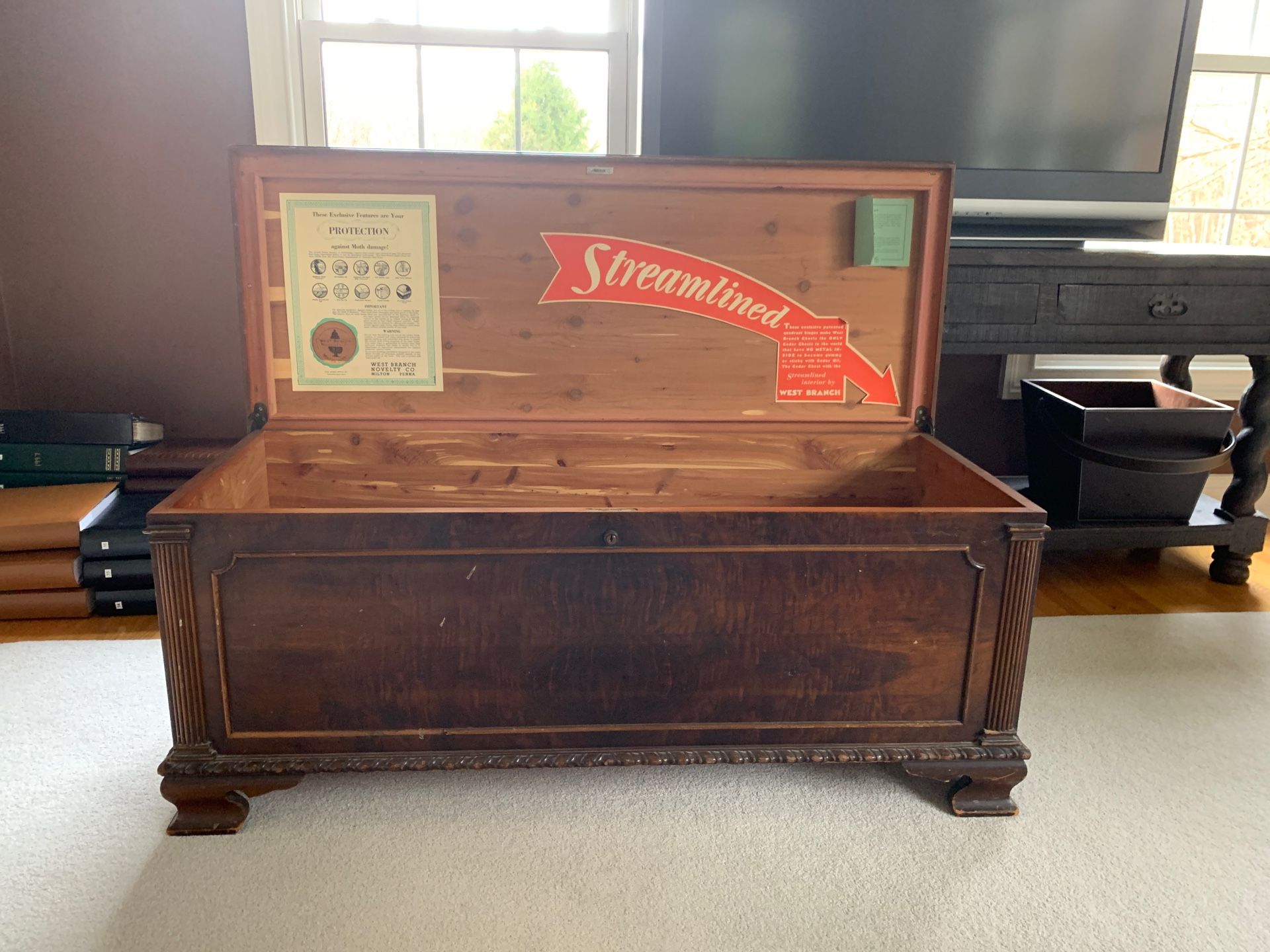 Cedar Chest - antique 1938 - West Branch Novelty Co.