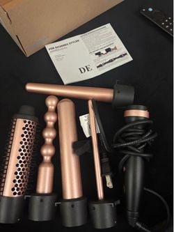 Vylto 5-in-1 Interchangeable Curling Wand Set & Styling Brush
