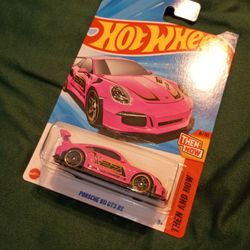 Pink Porsche 911 GT-3 RS Hot Wheels Diecast 